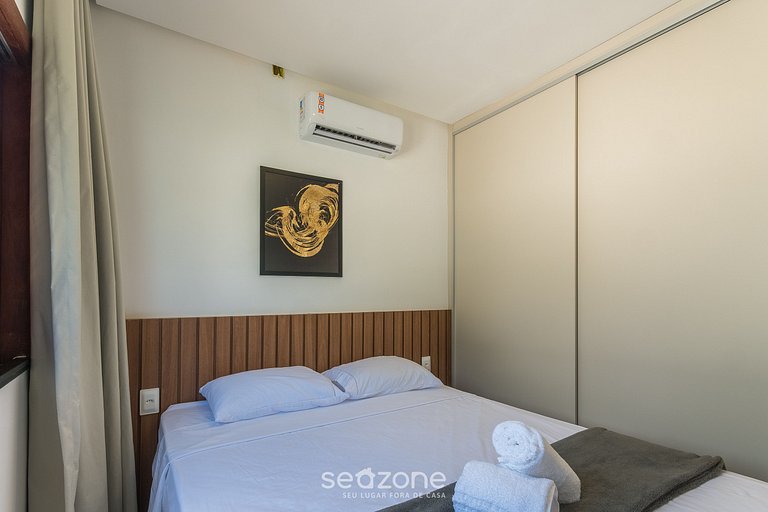 Apto c/ varanda em cond. c/ piscina - FOS0005