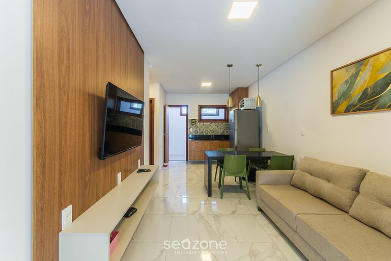 Apto con balcón en condominio con piscina FOS0005