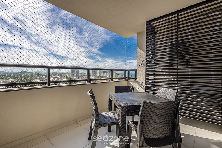 Apto 3QTs c/ churrasq. e vista para o mar SKL0901