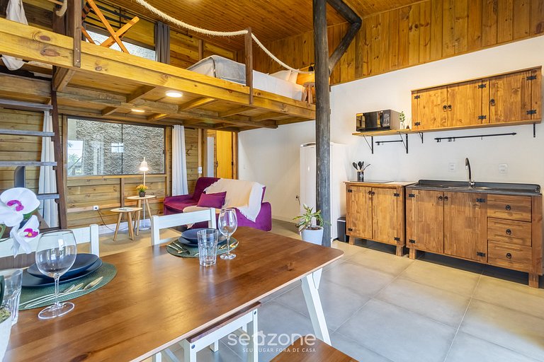 Loft rústico c/ terraza+jardín cerca playa NDE0002