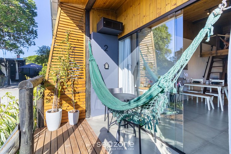 Loft rústico c/ terraza+jardín cerca playa NDE0002