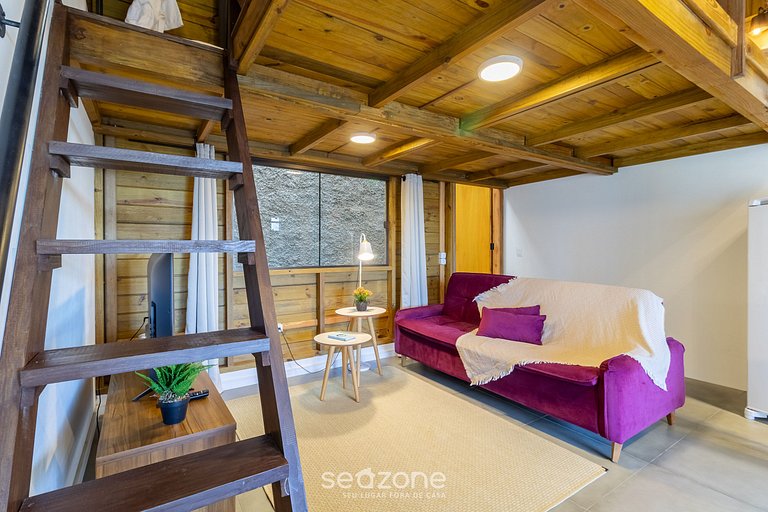 Loft rústico c/ terraza+jardín cerca playa NDE0002