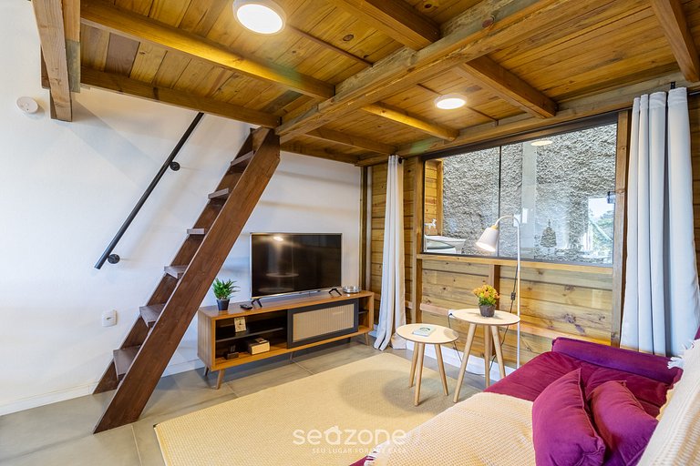 Loft rústico c/ terraza+jardín cerca playa NDE0002