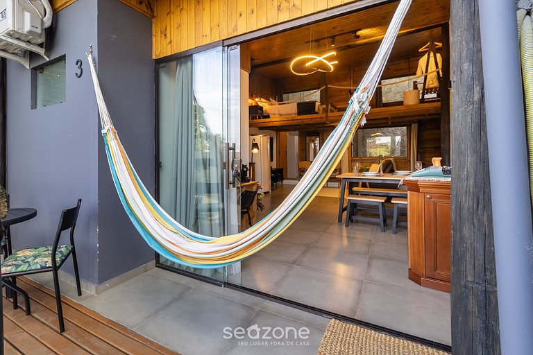 Loft moderno com varanda próx a praia NDE0003