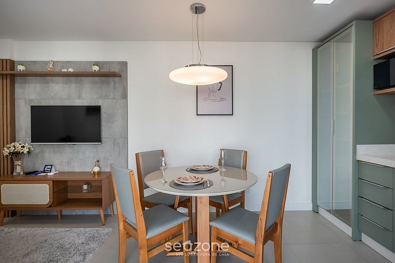 Apto a 750m do Mar c/ varanda e churrasq. GVT2105