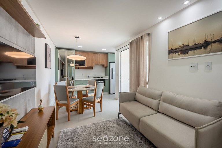 Apto a 750m do Mar c/ varanda e churrasq. GVT2105