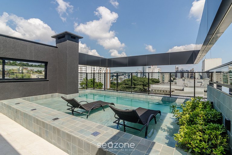 Studio c/ churrasq. próximo ao Oktoberfest ELN0905