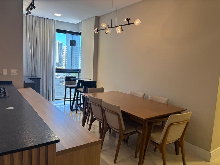 Apto c/ Churrasqueira a 900 m da Praia EPD0702