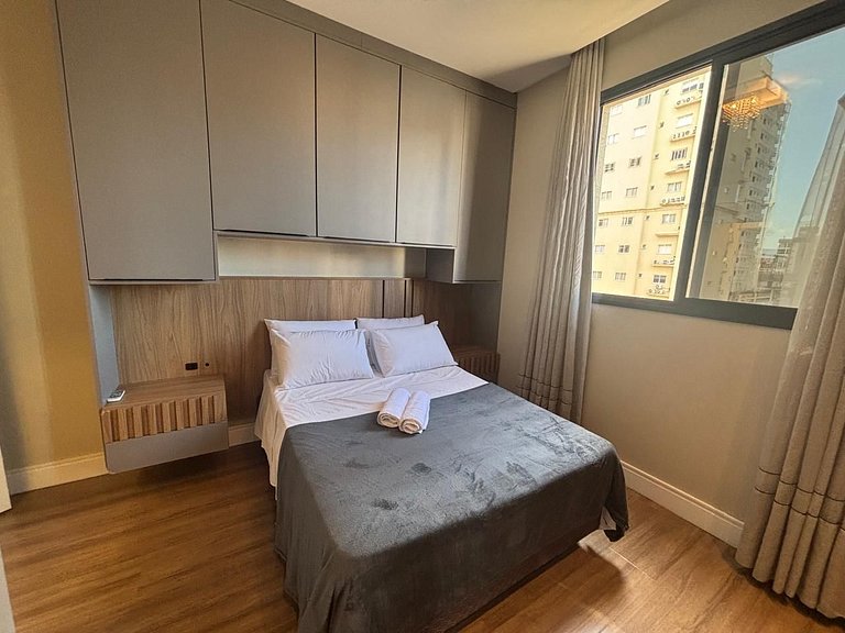 Apto c/ Churrasqueira a 900 m da Praia EPD0702