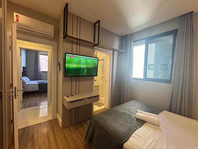 Apto c/ Churrasqueira a 900 m da Praia EPD0702