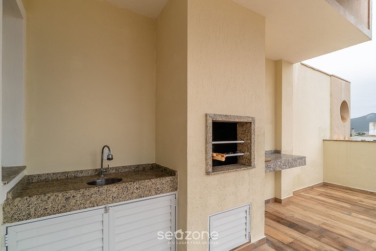 Apto 2Qts c/ Churrasqueira a 270m da Praia CCC0302