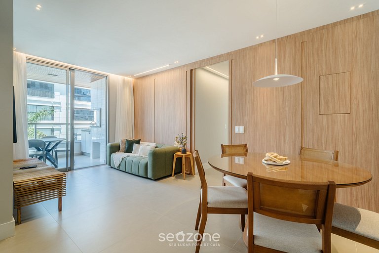 Apto c/ Churrasqueira a 85 m da Praia DOI0203