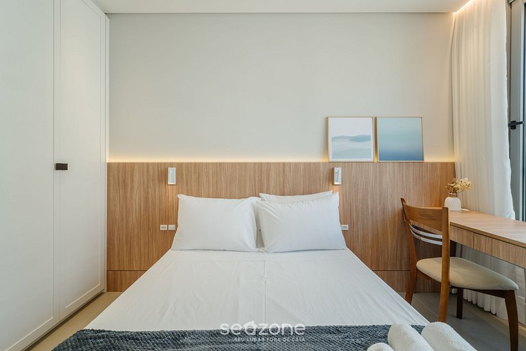 Apto c/ Churrasqueira a 85 m da Praia DOI0203