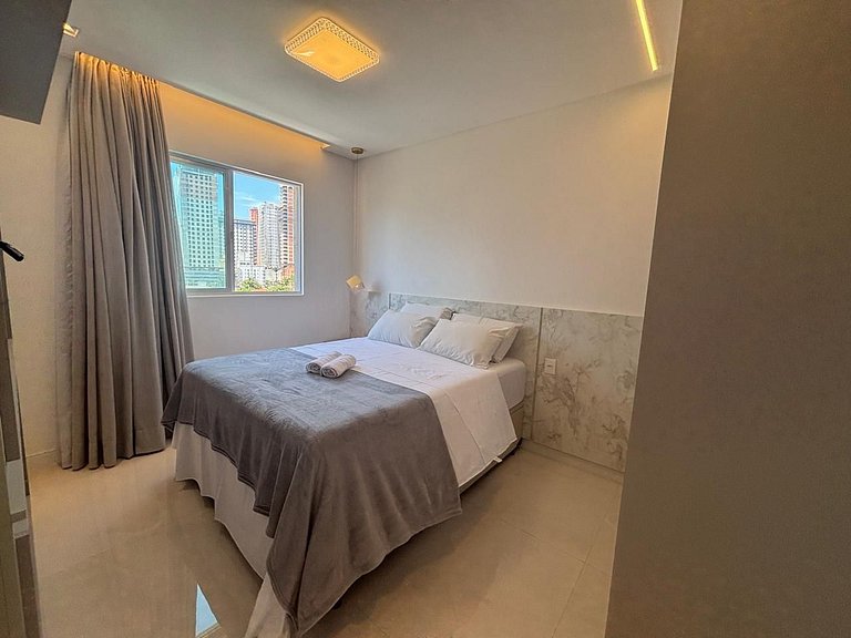 Apto c/ churrasq. a 450m do mar, Perequê SRF0601