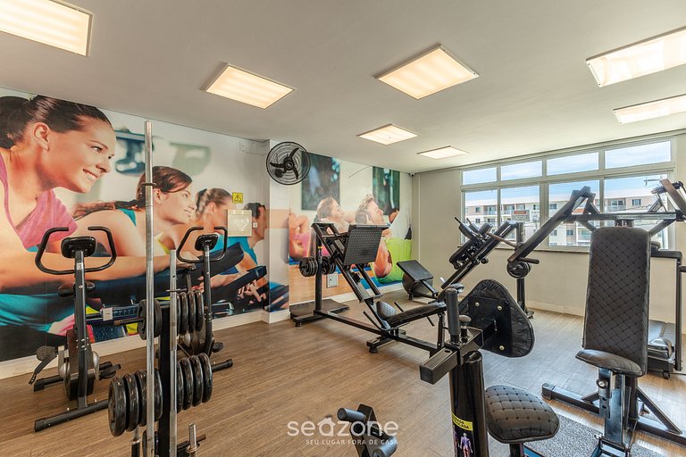 Aptos em condomínio com lazer completo a 450 m da praia - VA