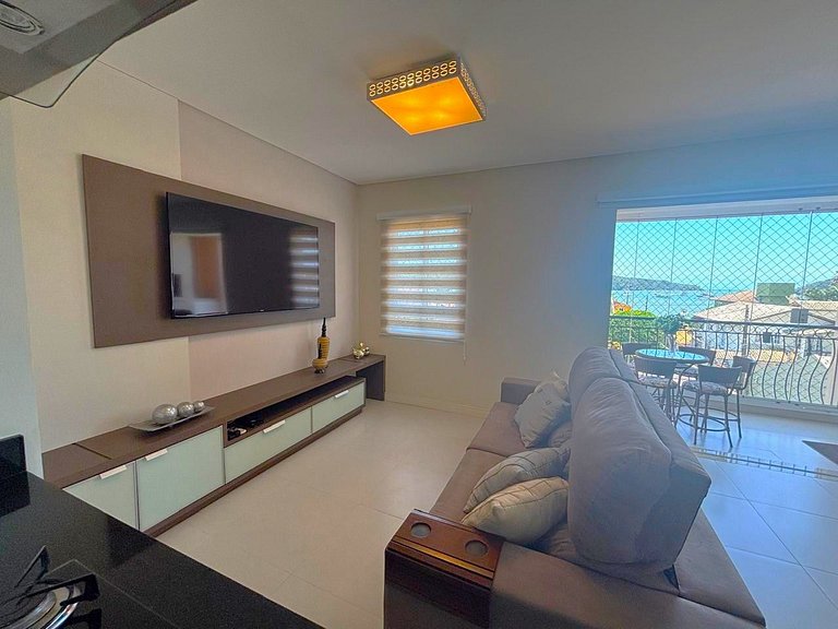 Apto c/ churrasq. e vista a 130m da Praia RSD0202