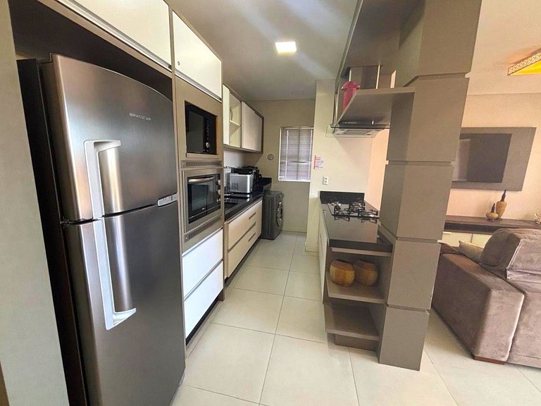 Apto c/ churrasq. e vista a 130m da Praia RSD0202