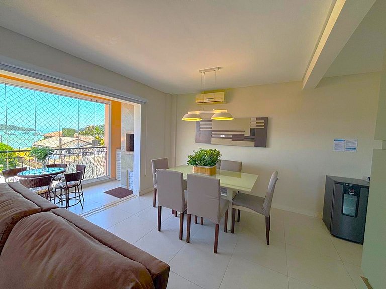 Apto c/ churrasq. e vista a 130m da Praia RSD0202