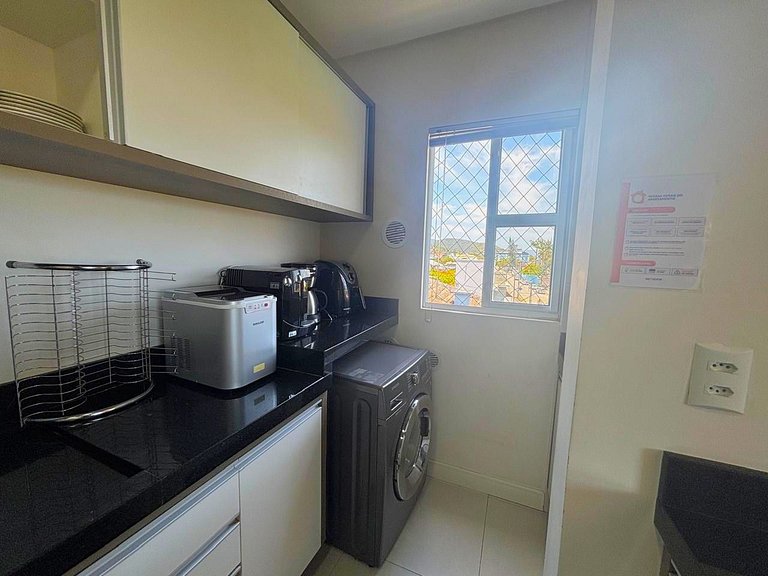 Apto c/ churrasq. e vista a 130m da Praia RSD0202