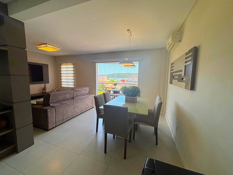 Apto c/ churrasq. e vista a 130m da Praia RSD0202