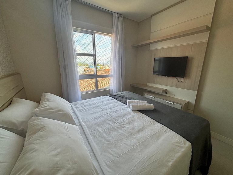 Apto c/ churrasq. e vista a 130m da Praia RSD0202