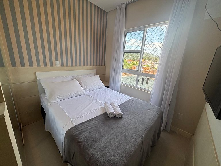 Apto c/ churrasq. e vista a 130m da Praia RSD0202