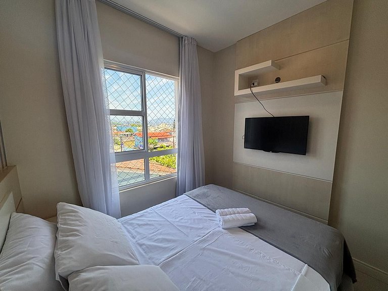 Apto c/ churrasq. e vista a 130m da Praia RSD0202