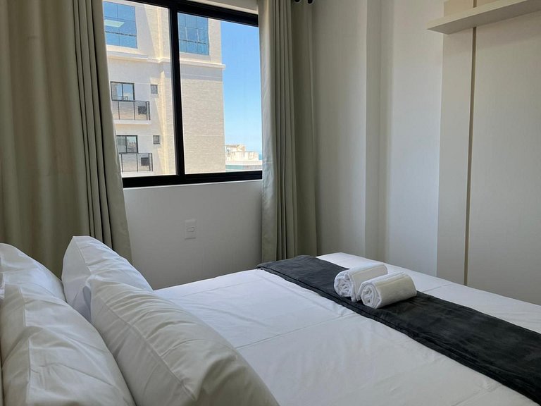 Apto c/ churrasqueira a 500m da praia STW1406