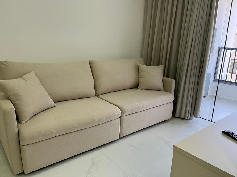 Apto c/ churrasqueira a 500m da praia STW1406