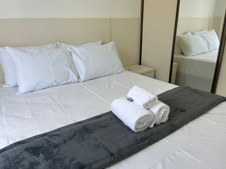 Apto c/ churrasqueira a 500m da praia STW1406