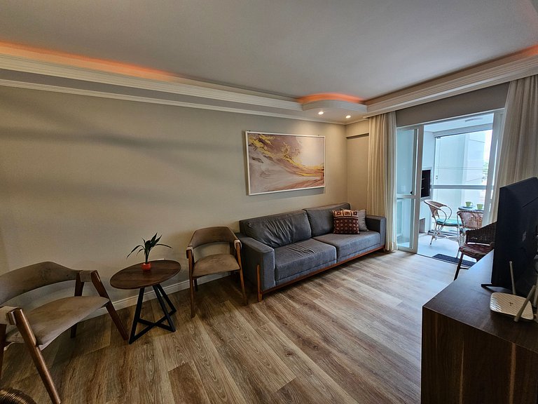 Apto c/ varanda gourmet e vista mar ERM0101