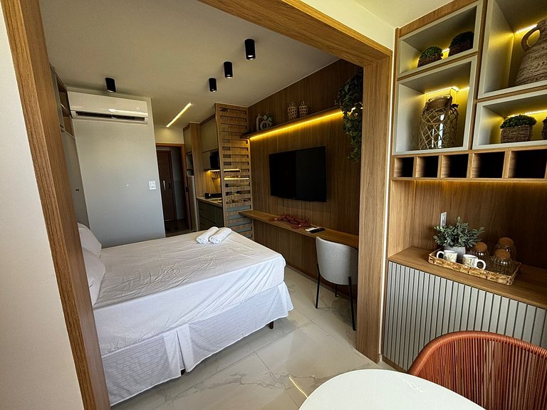 Estúdio em Cond. c/ Piscina, 750m da praia SMT0622