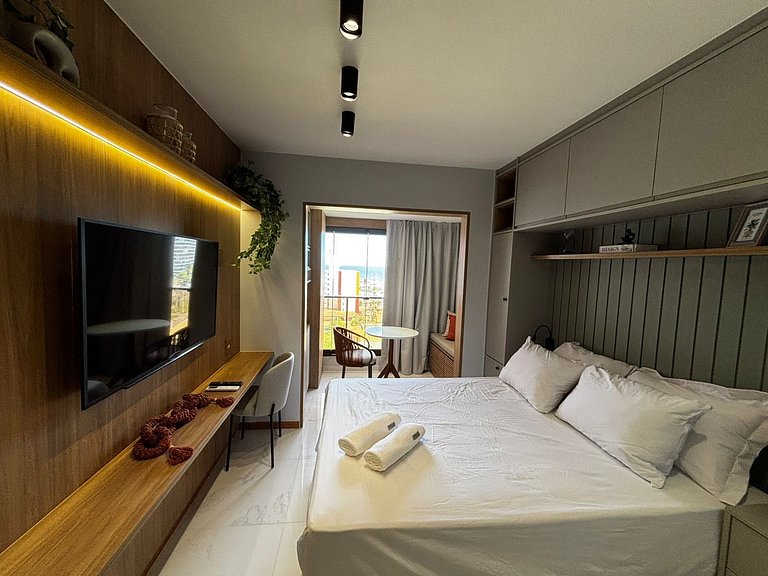 Estúdio em Cond. c/ Piscina, 750m da praia SMT0622