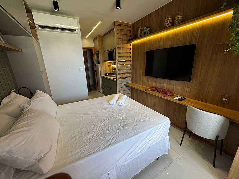 Estúdio em Cond. c/ Piscina, 750m da praia SMT0622