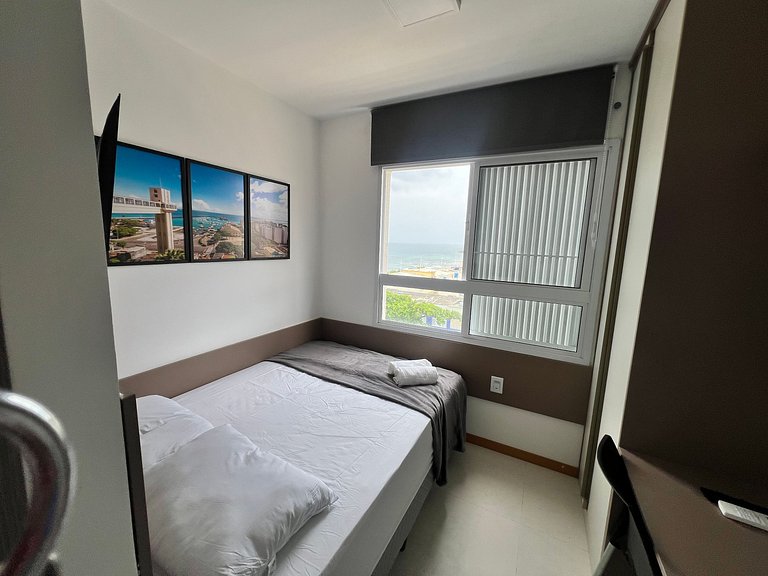 Studio Moderno a 160m do mar em prédio SAA0521