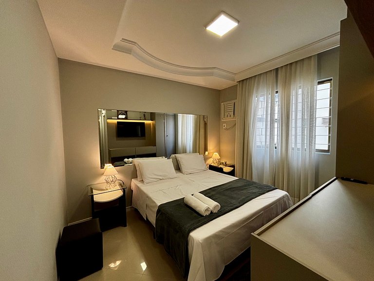 Apto c/ 3Q e churrasqueira a 400m da Praia PRS0101