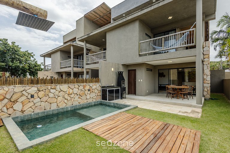 Casa c/ 3 suites, Piscina y barbacoa HVA0001