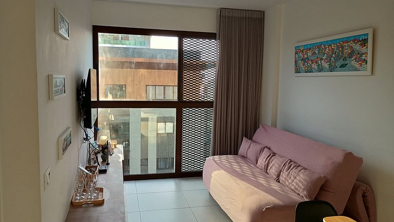 Apto aconchegante vista mar Barra - NAU0810