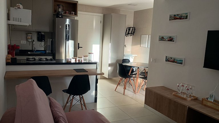 Apto aconchegante vista mar Barra - NAU0810