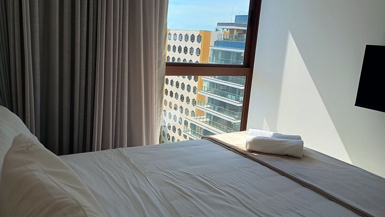 Apto aconchegante vista mar Barra - NAU0810