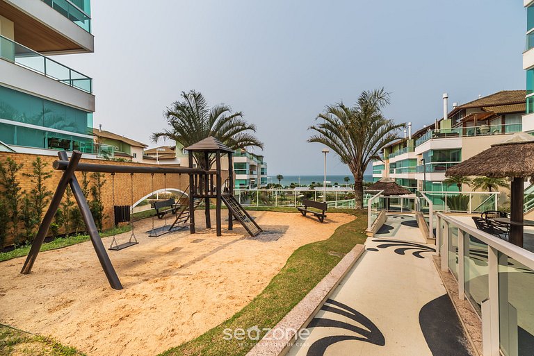 Apt pé na areia vista deslumbrante Santinho ASR204