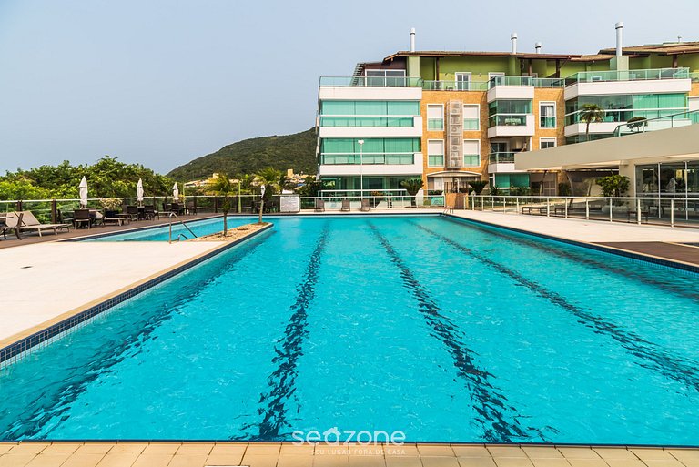 Apt pé na areia vista deslumbrante Santinho ASR204