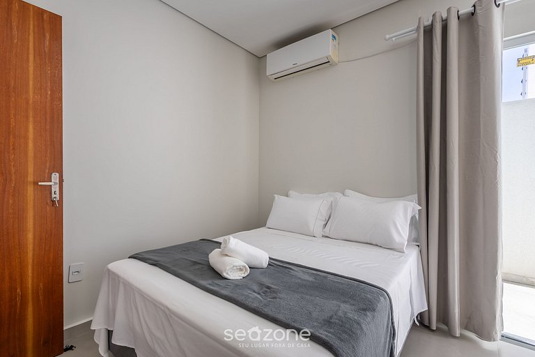 Apto c/ churrasqueira a 100m da Praia MBU0102