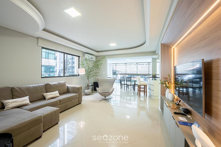 Apto c/ 3Q e churrasqueira a 400m da Praia PRS0101