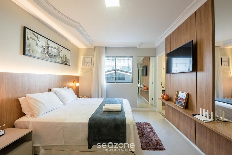 Apto c/ 3Q e churrasqueira a 400m da Praia PRS0101