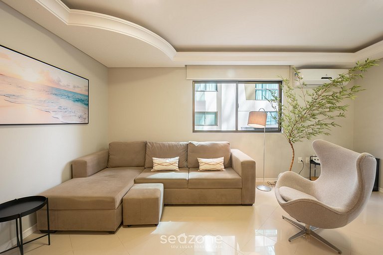 Apto c/ 3Q e churrasqueira a 400m da Praia PRS0101