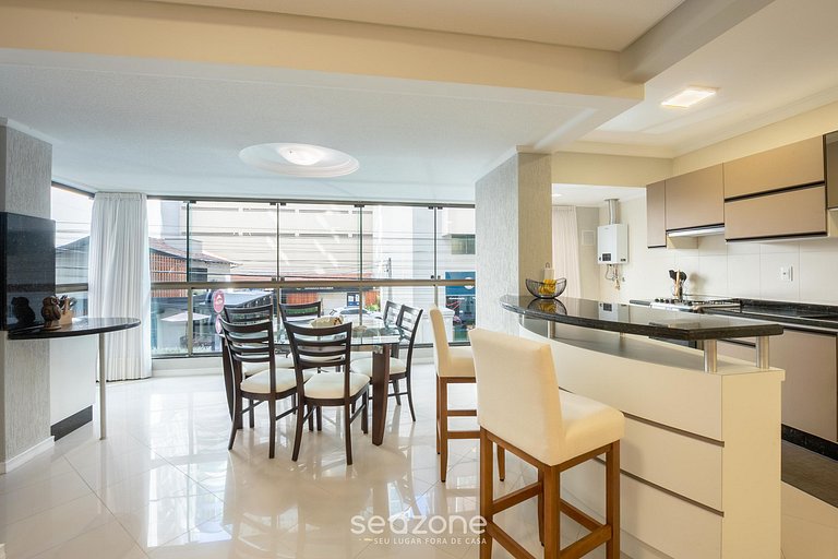 Apto c/ 3Q e churrasqueira a 400m da Praia PRS0101