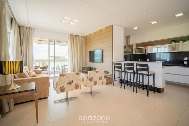 Apto Vista Mar em Condo Pé na Areia ASR0201