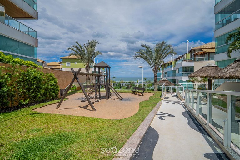 Apt pé na areia vista deslumbrante Santinho ASR204