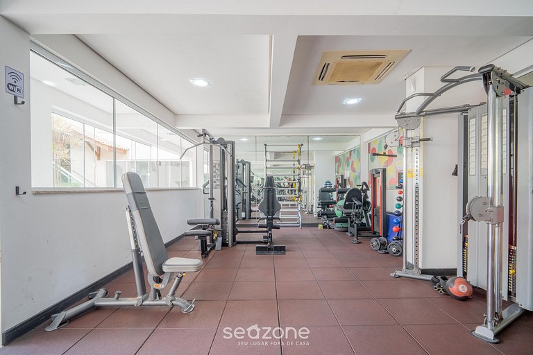 Apt pé na areia vista deslumbrante Santinho ASR204